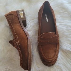 Miu Miu brown mocassin size 37 1/2